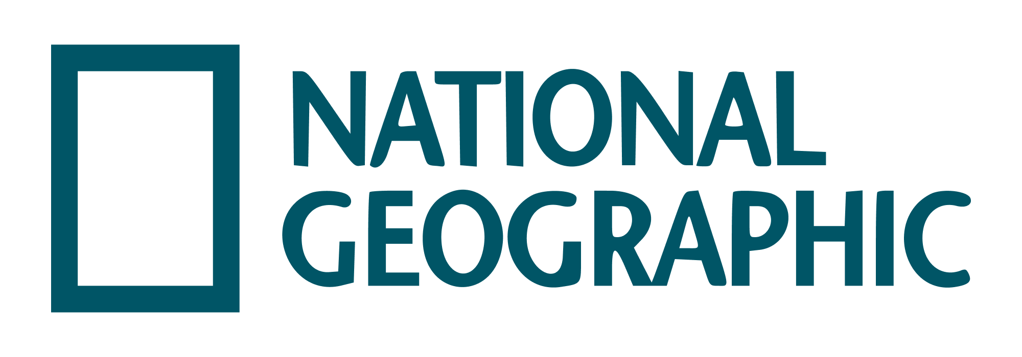 National Geographic logo in teal color on a transparent background